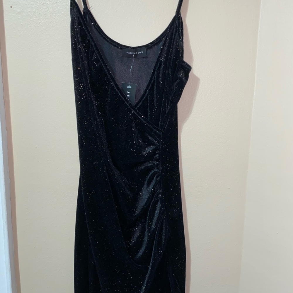 Black Sparkly Bodycon Dress